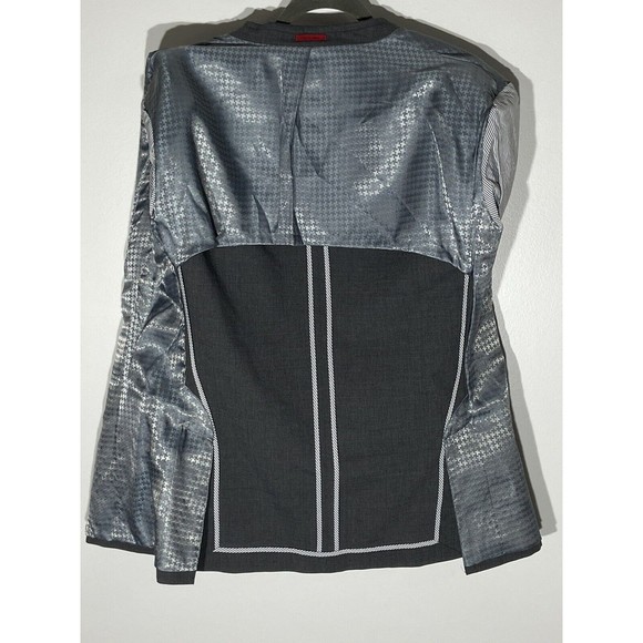 John Varvatos Wool Blazer Mens Size 40R Gray Sports Suit Jacket Notch Career - Picture 5 of 16